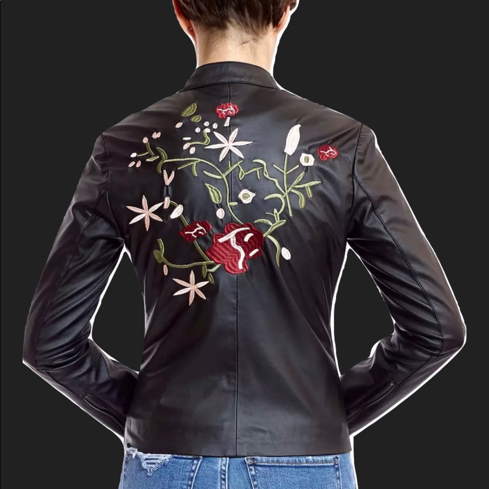 James&Co Embroidered Vegan Leather -Bonnie NWT